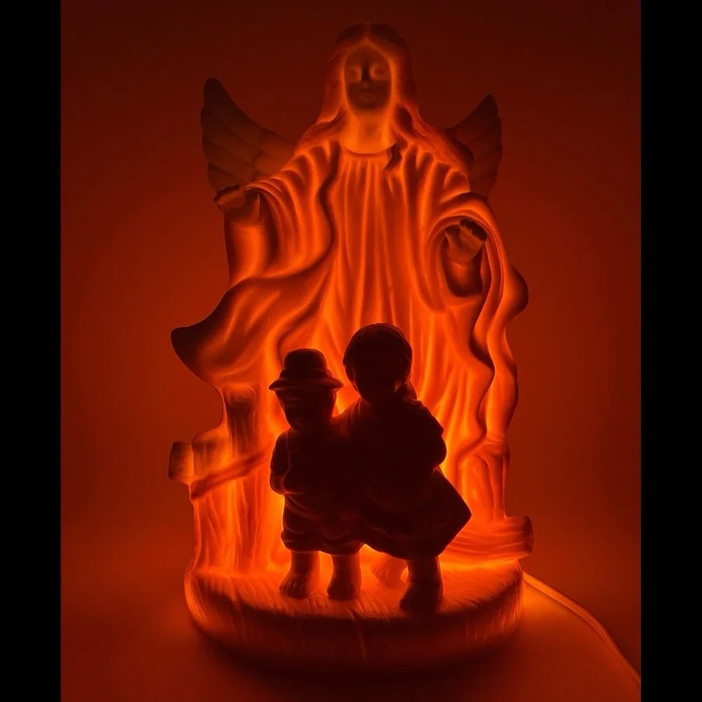 VTG 1990s Kirkland’s Cedar Creek Collection GUARDIAN ANGEL Nightlight Porcelain